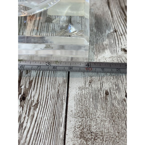 Vintage Rolf Wald Reverse Carved Acrylic Paperweight 3D Rose Lucite Flower - Picture 10 of 12